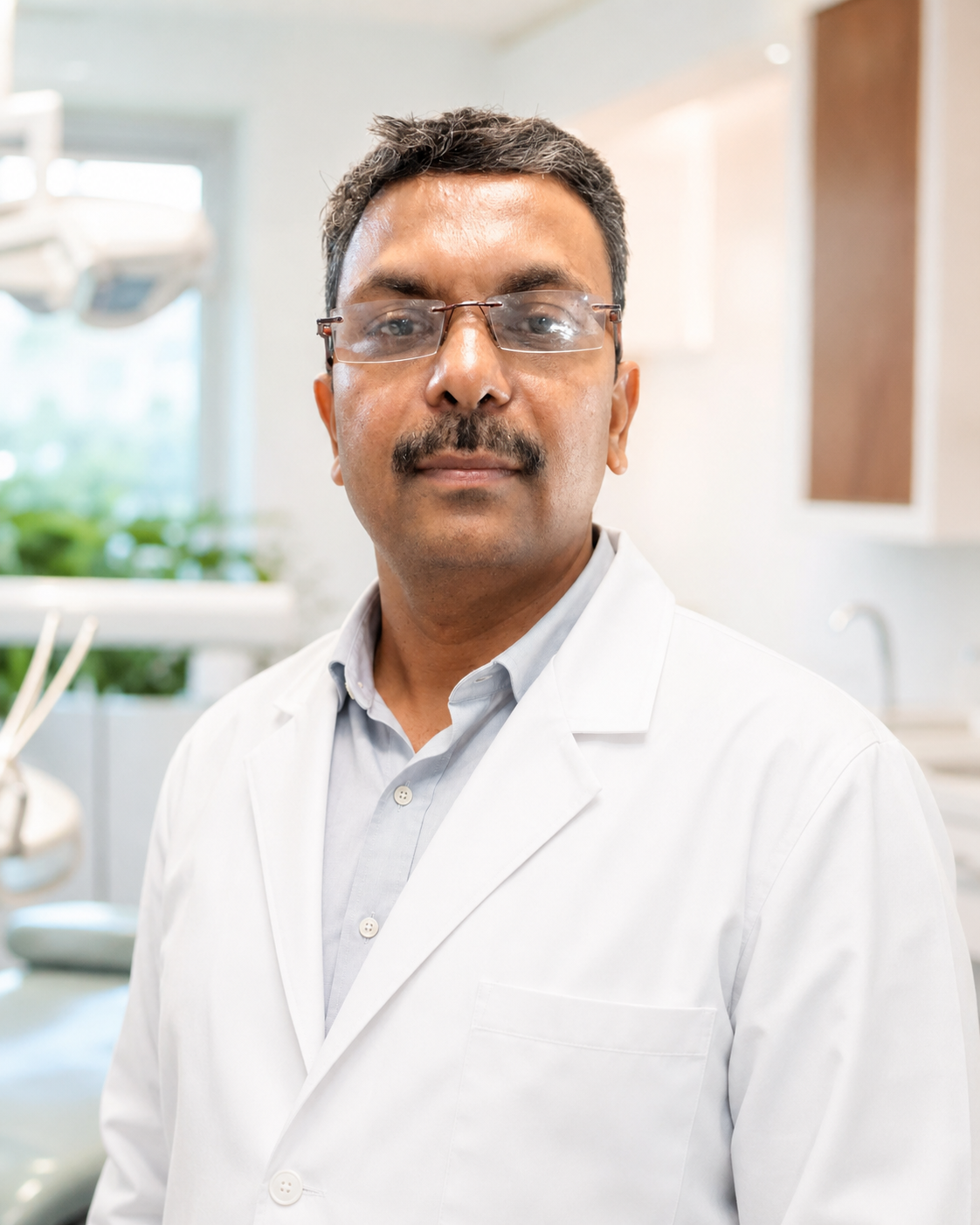 Placeholder doctor portrait for dental clinic website